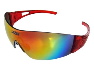 Okulary LAZER MAGNETO Crystal Red (Smoke-Black Red REVO, Yellow-Blue Mirror, Clear) (WYPRZEDAŻ -60%)