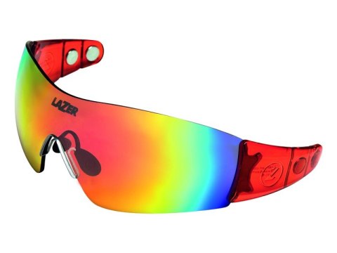 Okulary LAZER MAGNETO Crystal Red (Smoke-Black Red REVO, Yellow-Blue Mirror, Clear) (WYPRZEDAŻ -60%)