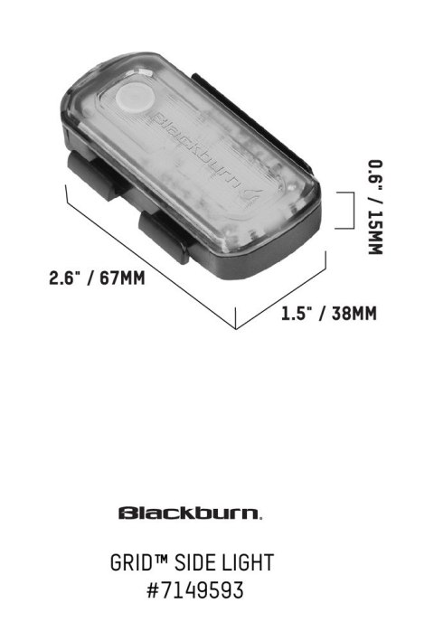 Lampki boczne BLACKBURN GRID SIDE LIGHT SET, 110 lumenów 2 szt. (NEW)