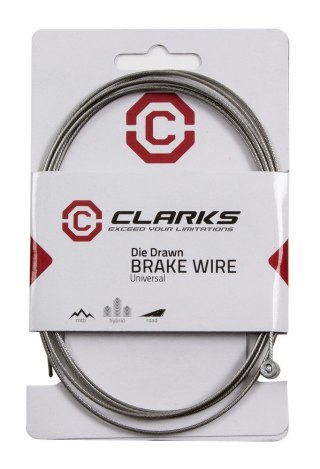 Linka hamulca CLARKS BRAKE WIRE DIE DRAWN, 2000mm x 1.5mm, Stal nierdzewna ultragładka ciągniona, MTB (NEW)