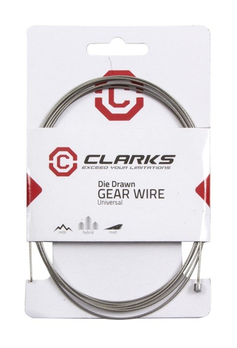 Linka przerzutki CLARKS GEAR WIRE DIE DRAWN, 2275mm x 1.1mm, Stal nierdzewna ultragładka ciągniona, Szosa/MTB (NEW)