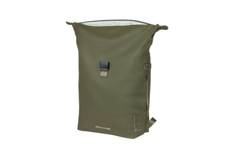 Plecak/Sakwa rowerowa BASIL SOHO BACKPACK NORDLICHT17L, mocowanie na haki Hook-On System, wodoodporny poliester, oświetlenie, mo