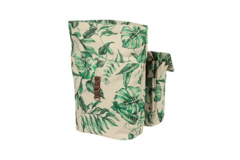 Sakwa miejska podwójna BASIL EVER-GREEN DOUBLE PANNIER BAG 28-32L, Universal Bridge System, wodoodporna sandshell beige (NEW)