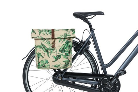 Sakwa miejska podwójna BASIL EVER-GREEN DOUBLE PANNIER BAG 28-32L, Universal Bridge System, wodoodporna sandshell beige (NEW)