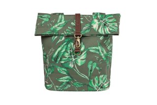 Sakwa miejska podwójna BASIL EVER-GREEN DOUBLE PANNIER BAG 28-32L, Universal Bridge System, wodoodporna thyme green (NEW)