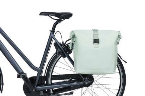 Sakwa podwójna BASIL SOHO DOUBLE PANNIER BAG NORDLICHT MIK, MIK System (ready to go) 41L 100% wodoodporna pastel green oświetlen