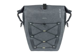 Sakwa pojedyncza BASIL NAVIGATOR STORM SINGLE PANNIER BAG L 25-31 L, Hook On System, wodoodporna, grey black (NEW)