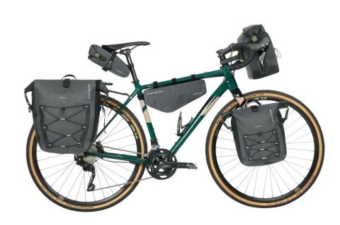 Sakwa pojedyncza BASIL NAVIGATOR STORM SINGLE PANNIER BAG L 25-31 L, Hook On System, wodoodporna, grey black (NEW)