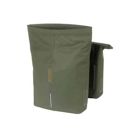 Sakwa miejska podwójna BASIL CITY DOUBLE PANNIER BAG 28-32L, Universal Bridge System, moss green (NEW)