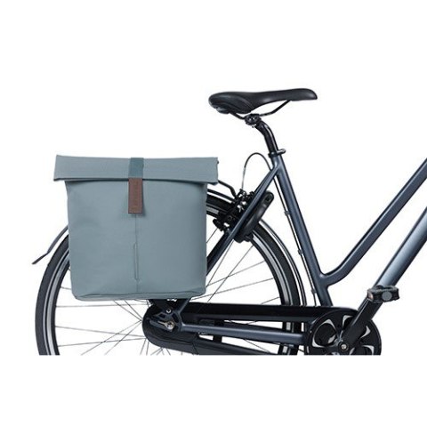 Sakwa miejska podwójna BASIL CITY DOUBLE PANNIER BAG MIK 28-32L, MIK System (ready to go), graphite blue (NEW)