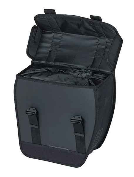 Sakwa miejska pojedyncza BASIL TOUR WATERPROOF SINGLE PANNIER BAG RIGHT 14L, Hook On System, wodoodporna right black (NEW)