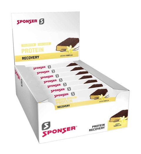 Baton proteinowy SPONSER PROTEIN RECOVERY BAR wanilia (pudełko 25szt x 50g) (NEW 2024)