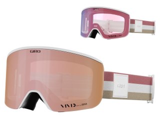 Gogle zimowe GIRO ELLA WHITE LX STRIPE (szyba VIVID ROSE GOLD 19-42% S2 + VIVID INFRARED 62% S1) (NEW 2024/2025)