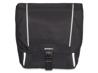 Sakwa miejska podwójna BASIL SPORT DESIGN DOUBLE PANNIER BAG 32L, Universal Bridge System, czarna (NEW)