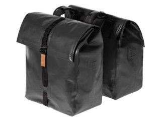 Sakwa miejska podwójna BASIL URBAN DRY DOUBLE BAG 50L, Universal Bridge System, 100% wodoodporna matt black (NEW)