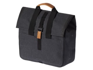 Sakwa miejska pojedyncza BASIL URBAN DRY SHOPPER 25L, Hook On System, 100% wodoodporna charcoal melee (NEW)