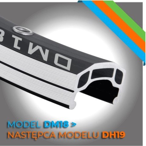 Obręcz mtb/trekking ALEXRIMS DM18, V-brake, Stożek 16mm, 26" 559x18, 32 otwory, Kapslowana, Czarna, Waga 520g (NEW 2024) Obręcz mtb/trekking ALEXRIMS DM18, V-brake, Stożek 16mm, 26" 559x18, 32 otwory, Kapslowana, Czarna, Waga 520g (NEW 2024)