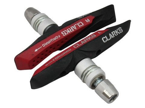 Klocki hamulcowe CLARKS CPS958, 72mm, Warunki Suche i Mokre, MTB, V-brake, Czerwono-czarne Klocki hamulcowe CLARKS CPS958, 72mm, Warunki Suche i Mokre, MTB, V-brake, Czerwono-czarne