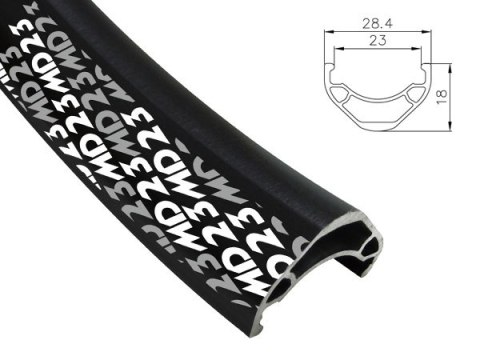 Obręcz mtb/trekking ALEXRIMS MD23, H. tarczowy, Stożek 18mm, 27.5" 584x23, 32 otwory, Kapslowana, Czarna, Waga 500g (NEW) Obręcz mtb/trekking ALEXRIMS MD23, H. tarczowy, Stożek 18mm, 27.5" 584x23, 32 otwory, Kapslowana, Czarna, Waga 500g (NEW)
