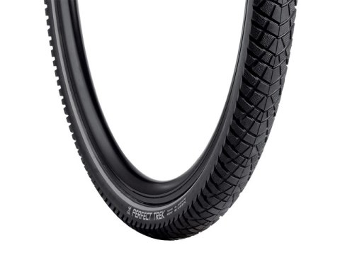 Opona trekking VREDESTEIN Perfect Trek, 26"x1.60 (42-559), Drut, Wkładka antyprzebiciowa, Czarna + Refleks (NEW).
