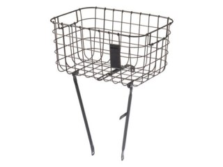 Kosz na przednią oś BASIL ROBIN 26"-28", stalowy matt black + zestaw montażowy (NEW)