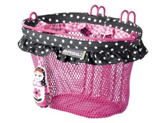 Kosz przedni na kierownicę BASIL JASMIN BABOUSHKA JUNIOR FORNT BASKET 12"-20", stalowy różowy (NEW)