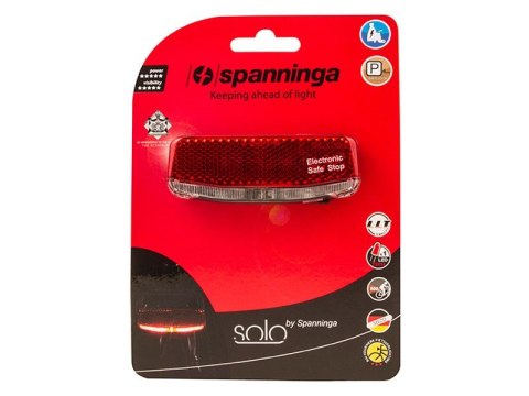 Lampka tylna na bagażnik SPANNINGA SOLO XDS pod dynamo (NEW)