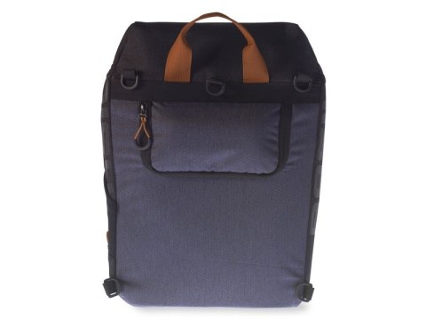 Sakwa miejska pojedyncza BASIL MILES TARPAULIN DAYPACK 17L, Hook On System, 100% wodoodporna black slate (NEW) Sakwa miejska pojedyncza BASIL MILES TARPAULIN DAYPACK 17L, Hook On System, 100% wodoodporna black slate (NEW)