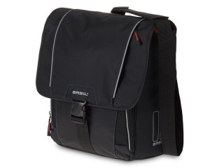 Sakwa miejska pojedyncza BASIL SPORT DESIGN COMMUTER BAG 18L, tablet/notebook, Hook On System, wodoodporna black (NEW)