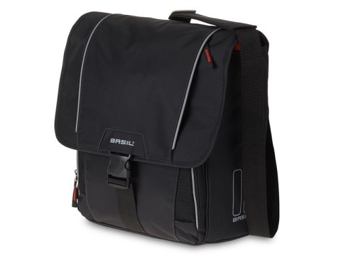Sakwa miejska pojedyncza BASIL SPORT DESIGN COMMUTER BAG 18L, tablet/notebook, Hook On System, wodoodporna black (NEW)
