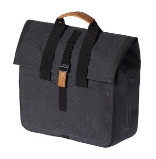 Sakwa miejska pojedyncza BASIL URBAN DRY SHOPPER 25L, Hook On System, 100% wodoodporna charcoal melee (NEW)