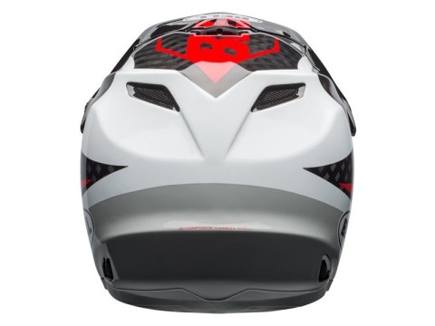 Kask full face BELL FULL-9 CARBON gloss white black hibiscus rio roz. M (55-57 cm)