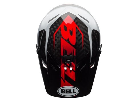 Kask full face BELL FULL-9 CARBON gloss white black hibiscus rio roz. M (55-57 cm)