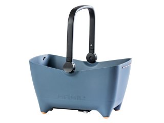 Kosz na tylny bagażnik BASIL BUDDY DOG BICYCLE BASKET REAR MIK, MIK system (ready to go) plastik, poduszka, faded denim (NEW)