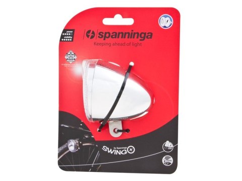 Lampka przednia SPANNINGA SWINGO XDO 20 luxów pod dynamo chrom (NEW)