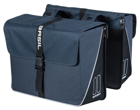 Sakwa miejska podwójna BASIL FORTE DOUBLE PANNIER BAG 35L, Universal Bridge System, wodoodporna poliester, navy blue black (NEW) Sakwa miejska podwójna BASIL FORTE DOUBLE PANNIER BAG 35L, Universal Bridge System, wodoodporna poliester, navy blue black (NEW)