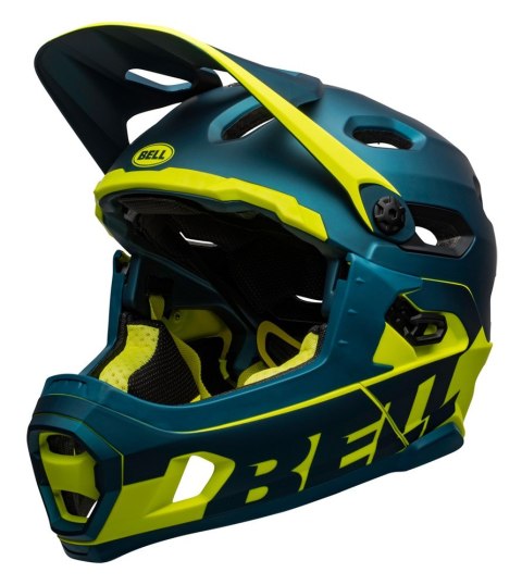 Kask full face BELL SUPER DH MIPS SPHERICAL matte gloss blue hi-viz roz. M (55-59 cm) (NEW).