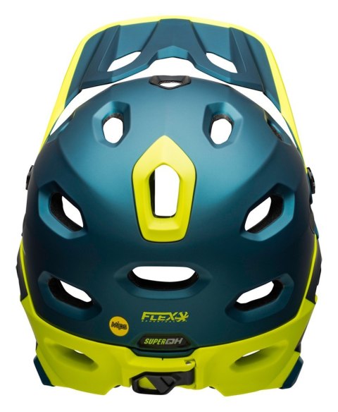 Kask full face BELL SUPER DH MIPS SPHERICAL matte gloss blue hi-viz roz. M (55-59 cm) (NEW).