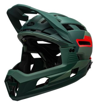 Kask full face BELL SUPER AIR R MIPS SPHERICAL matte gloss green infrared roz. M (55-59 cm) (NEW)