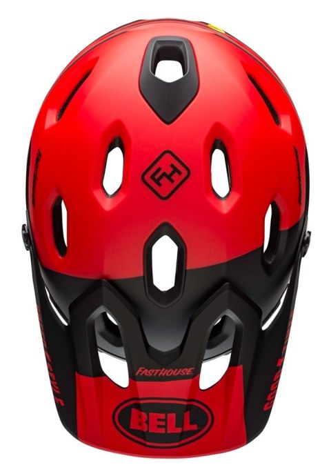 Kask full face BELL SUPER DH MIPS SPHERICAL fasthouse matte gloss red black roz. L (58-62 cm) (NEW).
