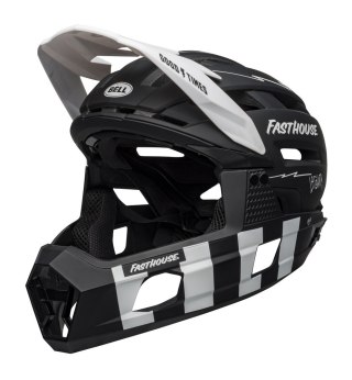 Kask full face BELL SUPER AIR R MIPS SPHERICAL matte black white fasthouse roz. S (52-56 cm) (NEW).