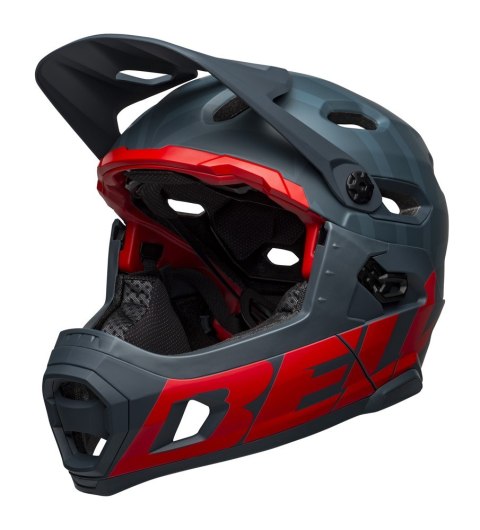 Kask full face BELL SUPER DH MIPS SPHERICAL prime matte blue crimson roz. M (55-59 cm) (NEW) Kask full face BELL SUPER DH MIPS SPHERICAL prime matte blue crimson roz. M (55-59 cm) (NEW)