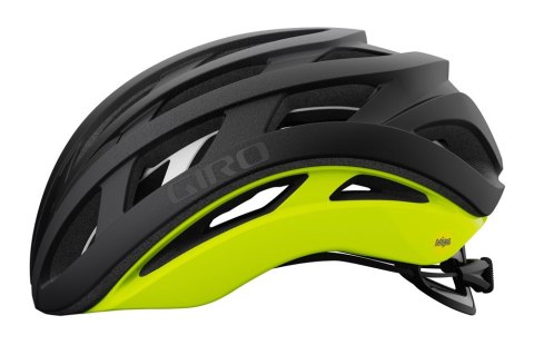 Kask szosowy GIRO HELIOS SPHERICAL MIPS matte black fade highlight yellow roz. S (51-55 cm) (WYPRZEDAŻ -50%) Kask szosowy GIRO HELIOS SPHERICAL MIPS matte black fade highlight yellow roz. S (51-55 cm) (WYPRZEDAŻ -50%)