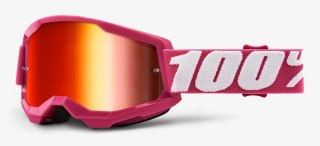 Gogle 100% STRATA 2 FLETCHER (Szyba Czerwona Lustrzana Anti-Fog, LT 38%+/-5%) (WYPRZEDAŻ -50%)