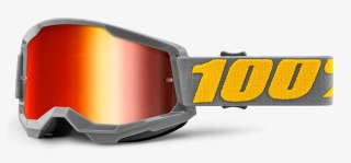 Gogle 100% STRATA 2 IZIPIZI (Szyba Czerwona Lustrzana Anti-Fog, LT 38%+/-5%) (WYPRZEDAŻ -50%)