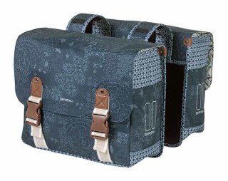 Sakwa miejska podwójna BASIL BOHEME DOUBLE PANNIER BAG 35L Universal Bridge System, wodoodporna indigo blue (NEW)