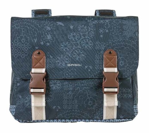 Sakwa miejska podwójna BASIL BOHEME DOUBLE PANNIER BAG 35L Universal Bridge System, wodoodporna indigo blue (NEW)