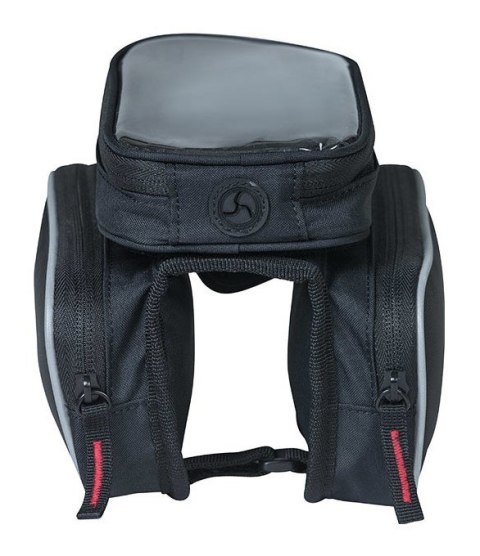 Torba na ramę BASIL SPORT DESIGN TOP TUBE FRAME BAG DOUBLE M 1.5L, wodoodporna czarna (NEW)