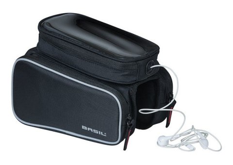 Torba na ramę BASIL SPORT DESIGN TOP TUBE FRAME BAG DOUBLE M 1.5L, wodoodporna czarna (NEW)