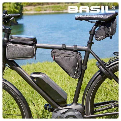Torba trójkątna pod ramę BASIL SPORT DESIGN TRIANGLE FRAME BAG M 1.7L, wodoodporna czarna (NEW)